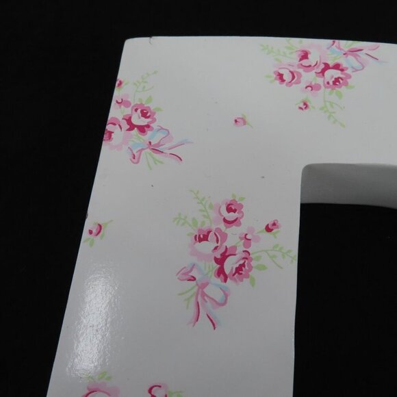 Simply Shabby Chic R Letter Initial Pink Rose Flower Print Wall Hanging Decor - Picture 2 of 8